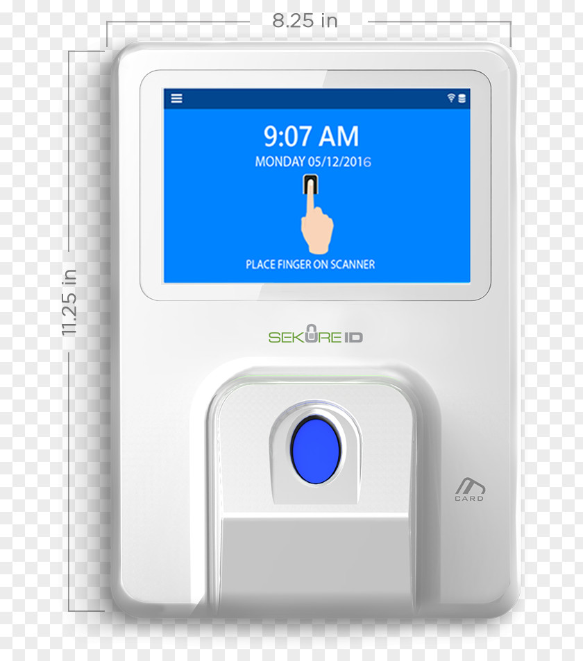 Capacitive Sensing Fingerprint Time & Attendance Clocks Biometrics PNG