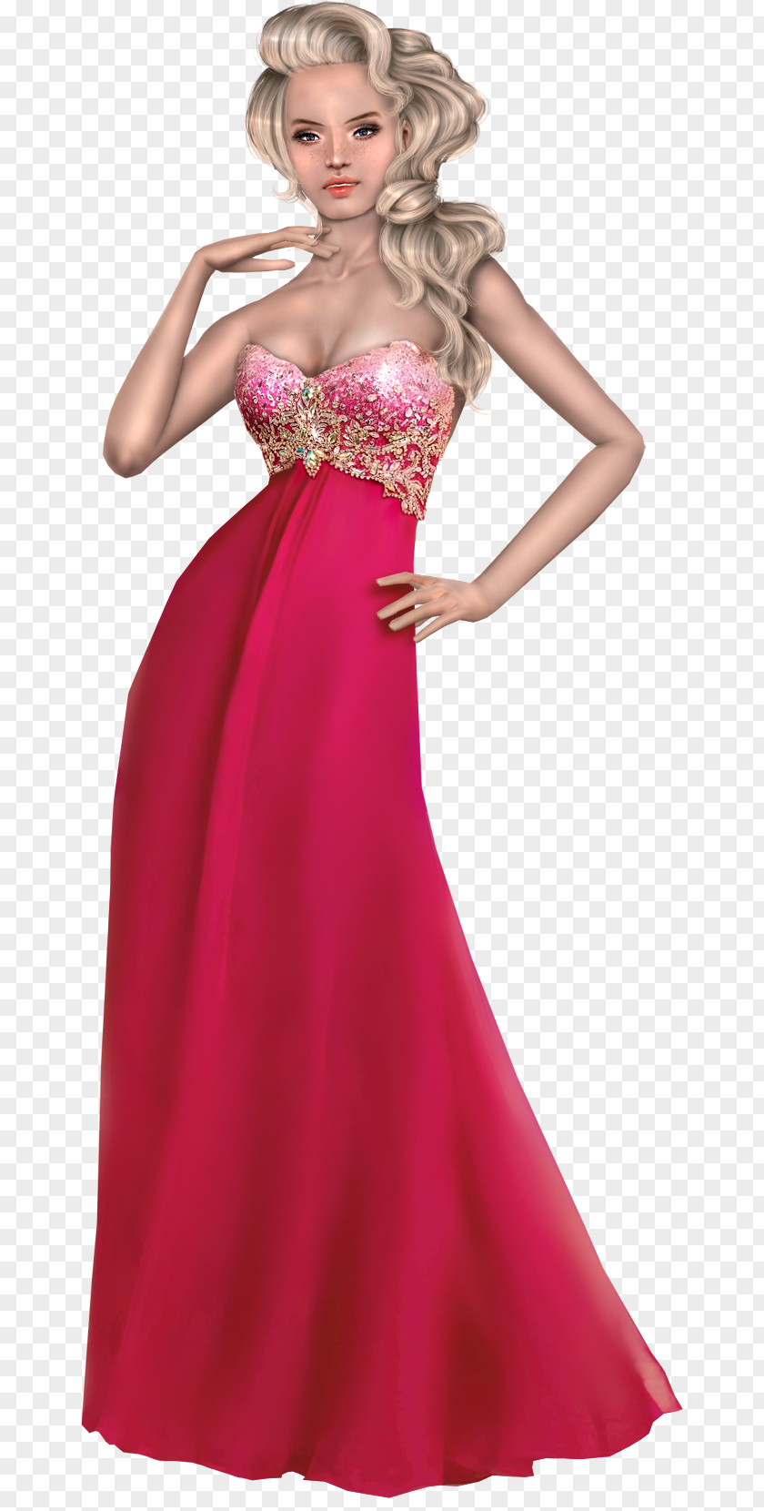 Dress Gown Cocktail Satin PNG