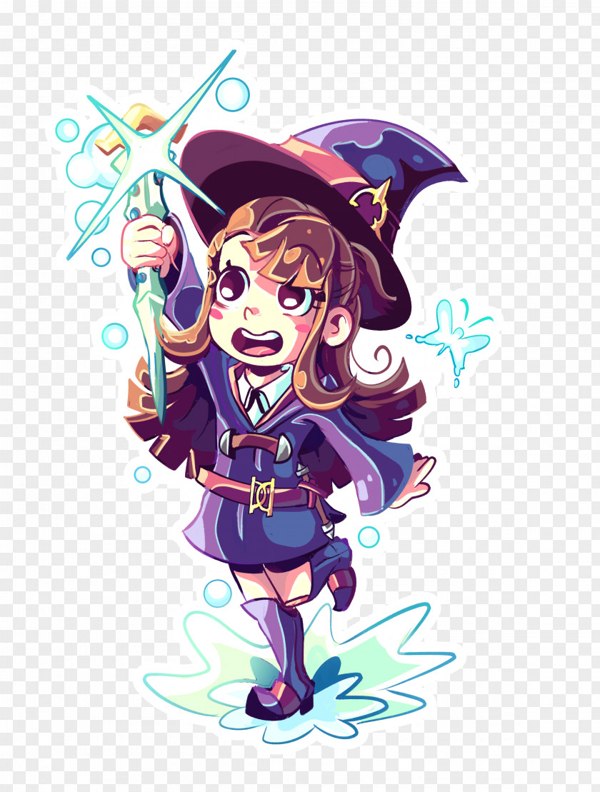 Little Witch Academia Akko Kagari Lotte Yansson Sucy Manbavaran Art PNG