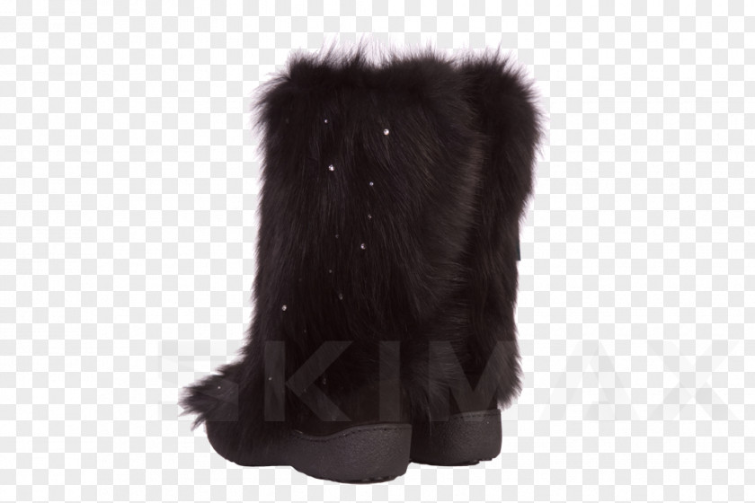 Black Fox Snow Boot Fur Clothing Riding Shoe PNG