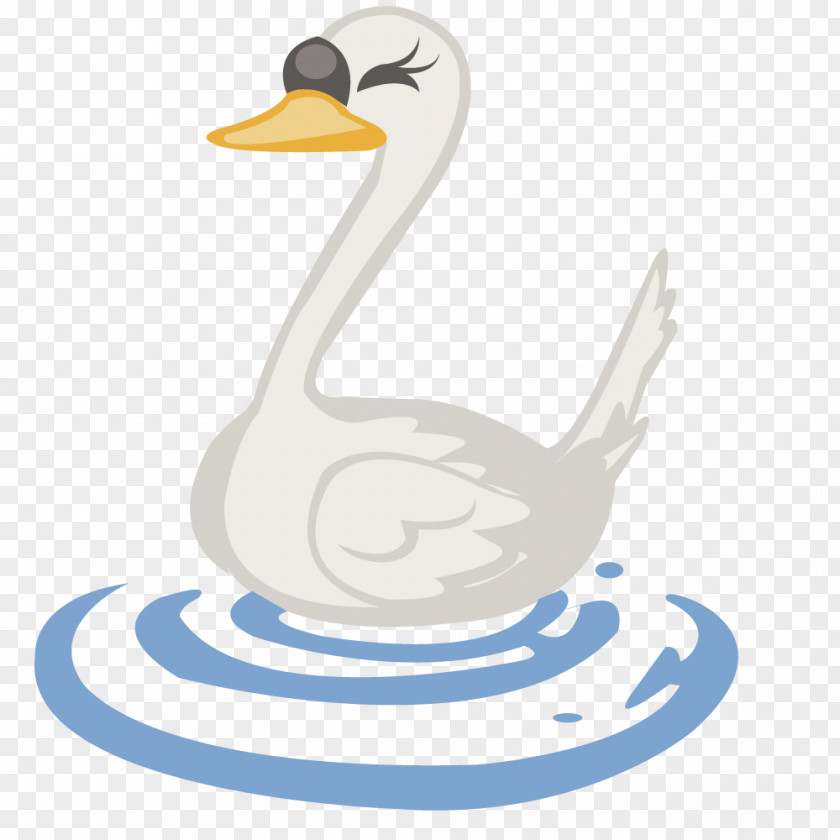 Happy Little Swan Whooper Cartoon Royalty-free Illustration PNG