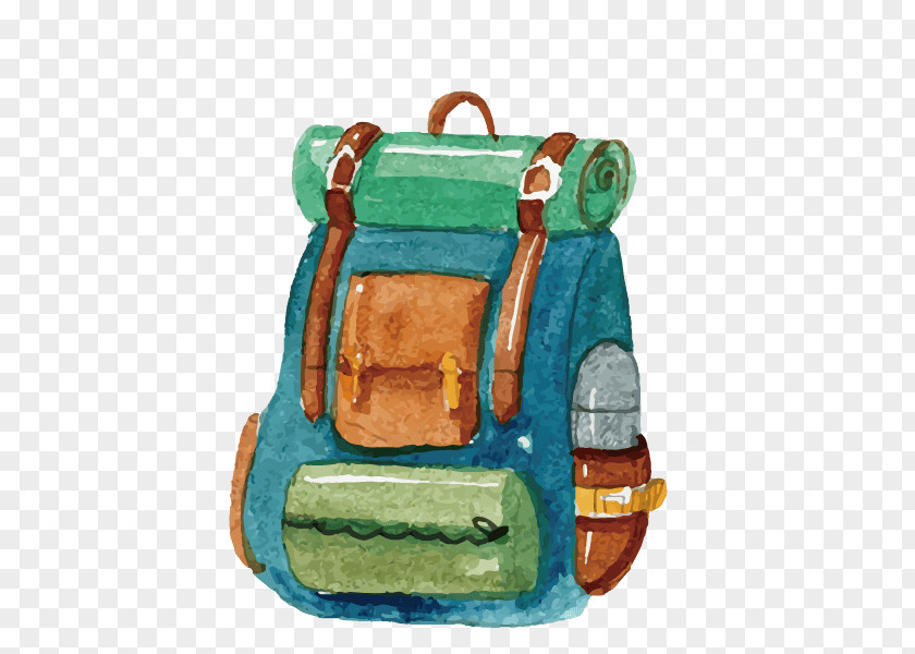 Backbag Watercolor Camping Vector Graphics Campsite Image Tent PNG