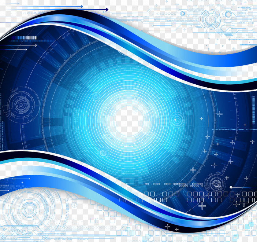 Blue Light Effect Pattern Circle Abstraction PNG
