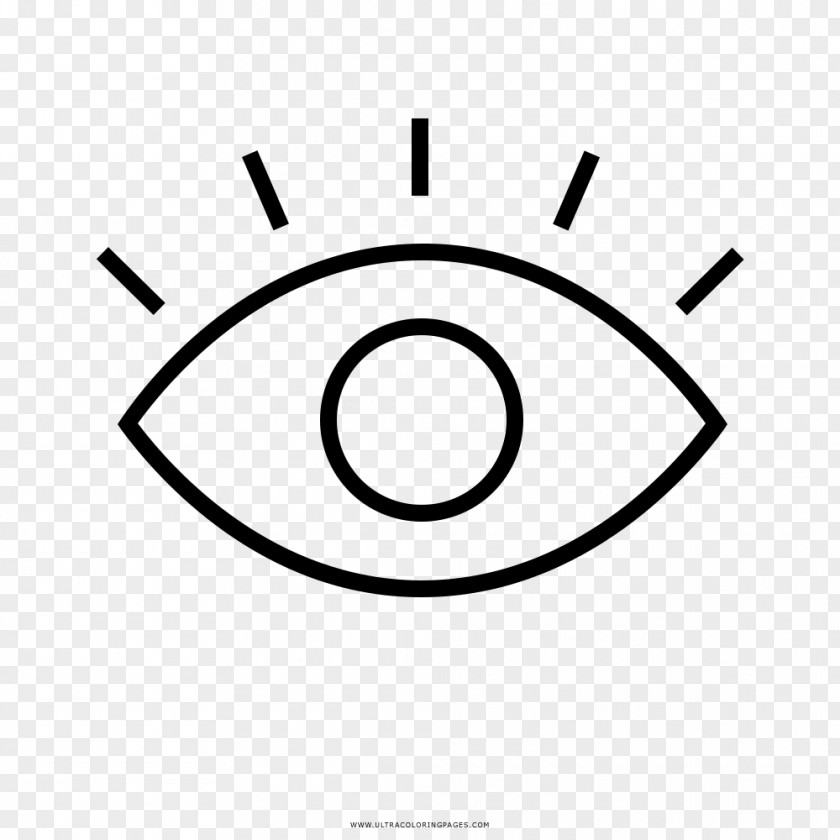 Page Poster Coloring Book Drawing Eye Ausmalbild Black And White PNG