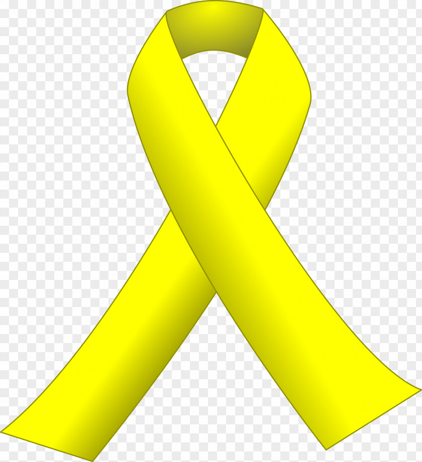 Ribbon Yellow Awareness Clip Art PNG