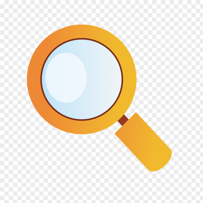 Yellow Gradient Vector Magnifying Glass Euclidean PNG