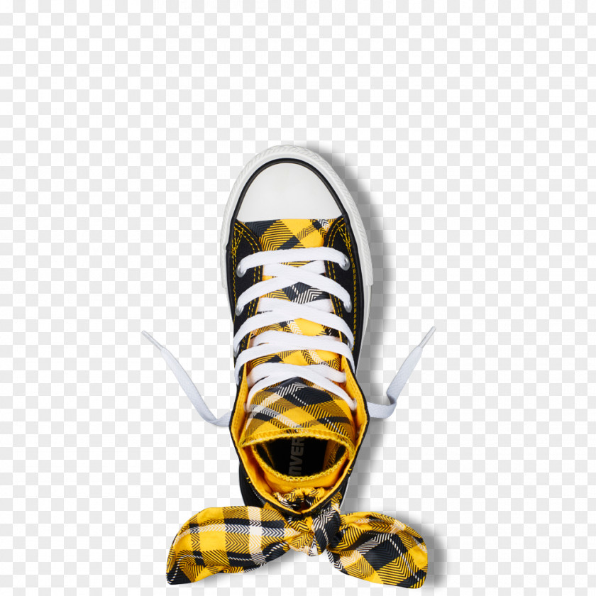 Yellow Plaid Chuck Taylor All-Stars Canvas High-top Shoelaces PNG