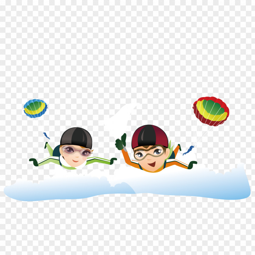 Parachute Parachuting Couple Scuba Diving Clip Art PNG