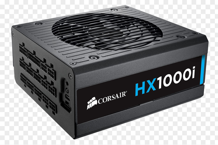 Power Supply Corsair HX1000i 1000W ATX Black Unit Adapter/Cable 80 Plus Components PNG