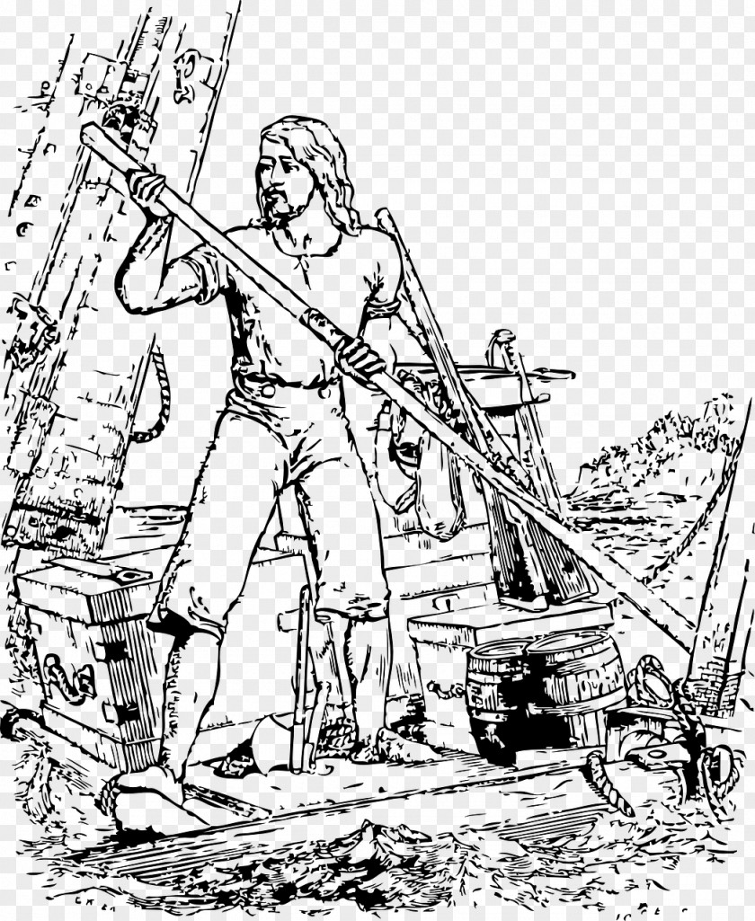 Robinson Crusoe Novel Coloring Book Clip Art PNG