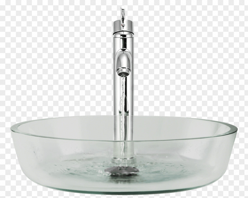 Bathtub Bowl Sink Tap Glass Bathroom PNG