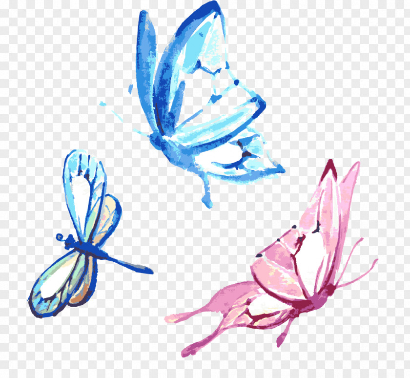 Butterfly Watercolor Painting PNG