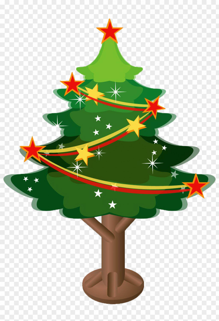 Cartoon Christmas Tree PNG