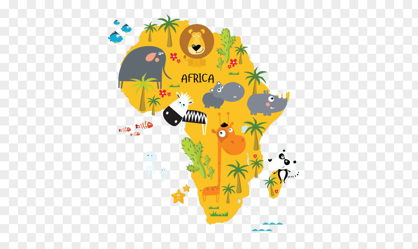 Map Of Africa Canvas PNG