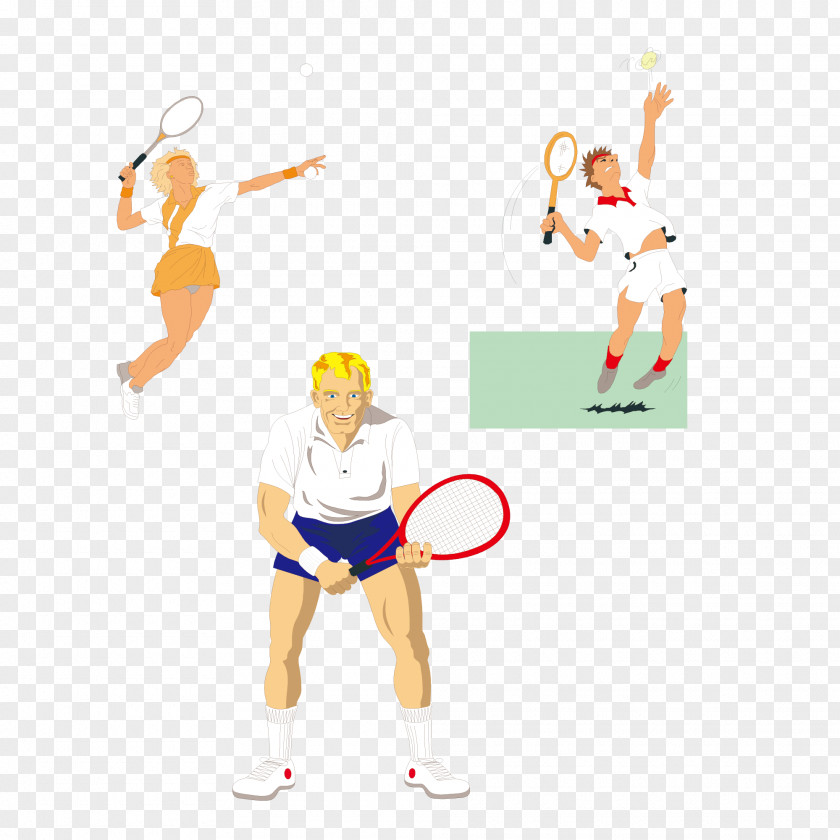 Tennis Vector Material Illustration PNG