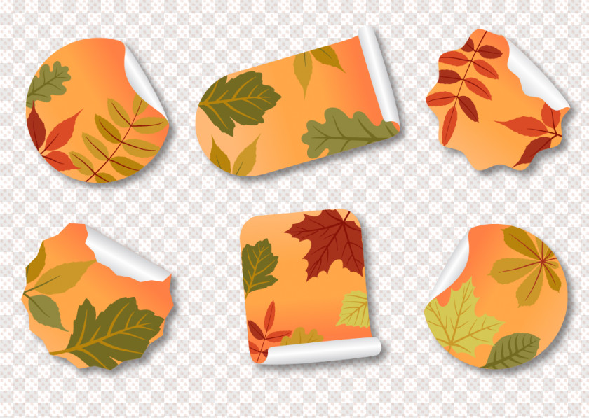 Vector Creative Autumn Maple Leaf Paper PNG