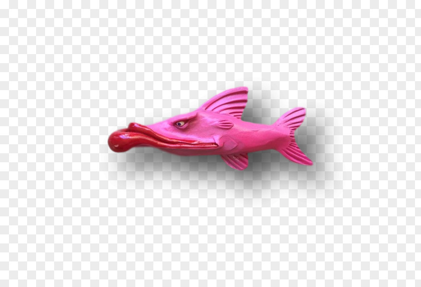 Hand Painted Teeth Pink M Fish PNG