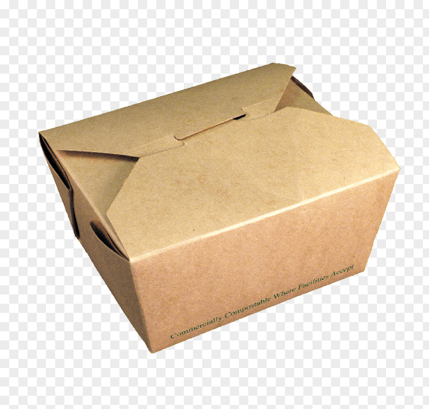 Takeout Take-out Box Kraft Paper Packaging And Labeling PNG