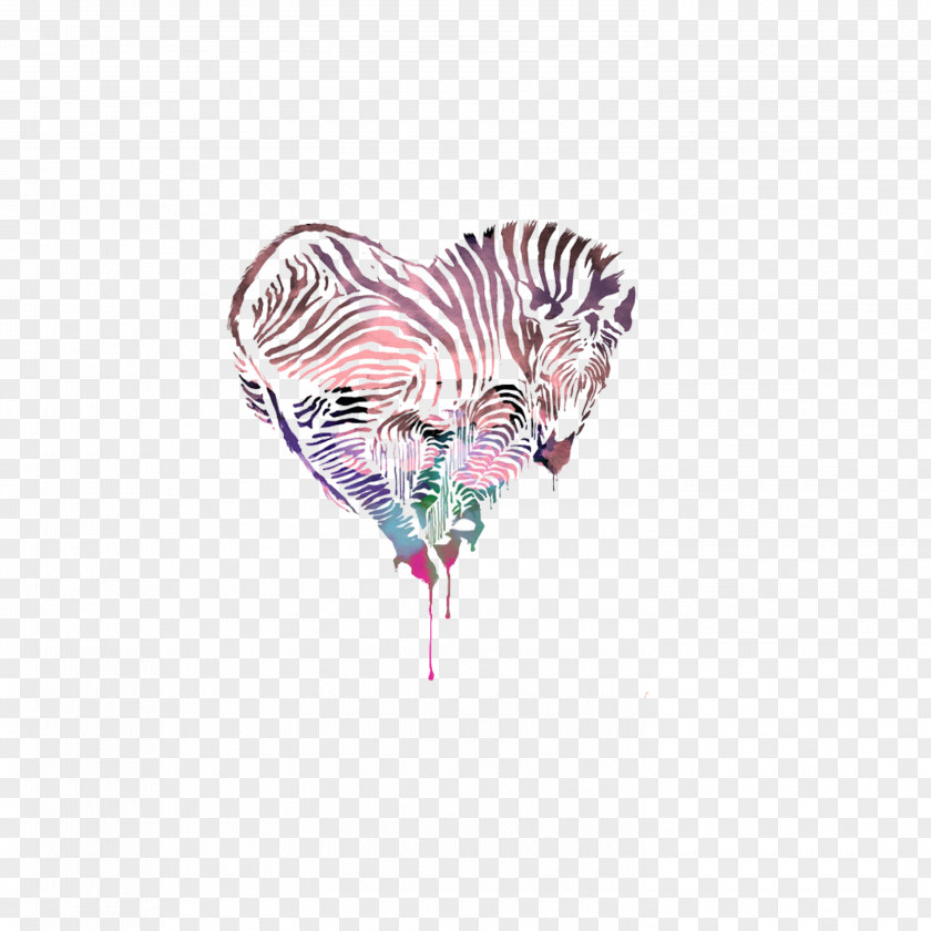 Zebra Love T-shirt Valentines Day Drawing Illustration PNG