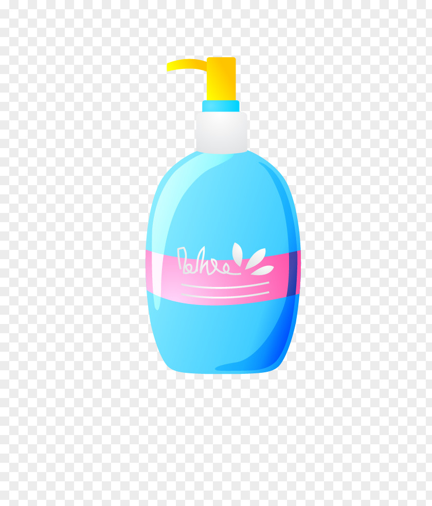 Blue Shampoo Bottle PNG
