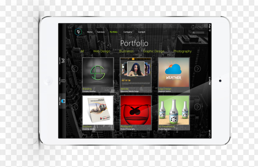 Illustrator Behance Portable Media Player Multimedia Display Device Advertising Electronics PNG