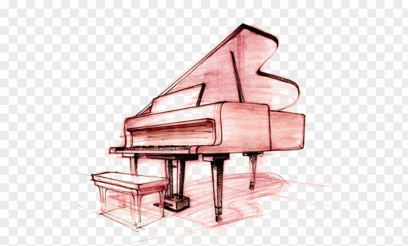 Piano Drawing Grand Upright Sketch PNG