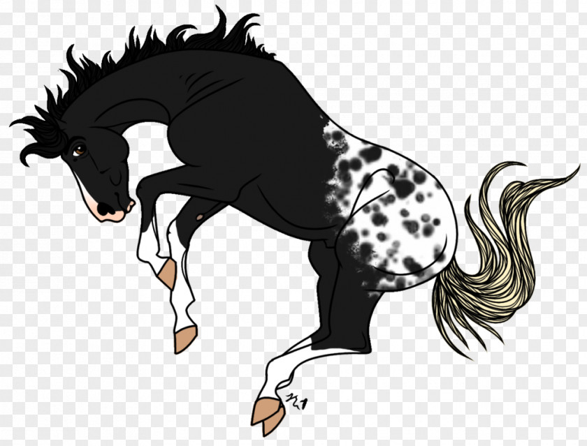 Bucking Horse Mane Pony Mustang Stallion Halter PNG
