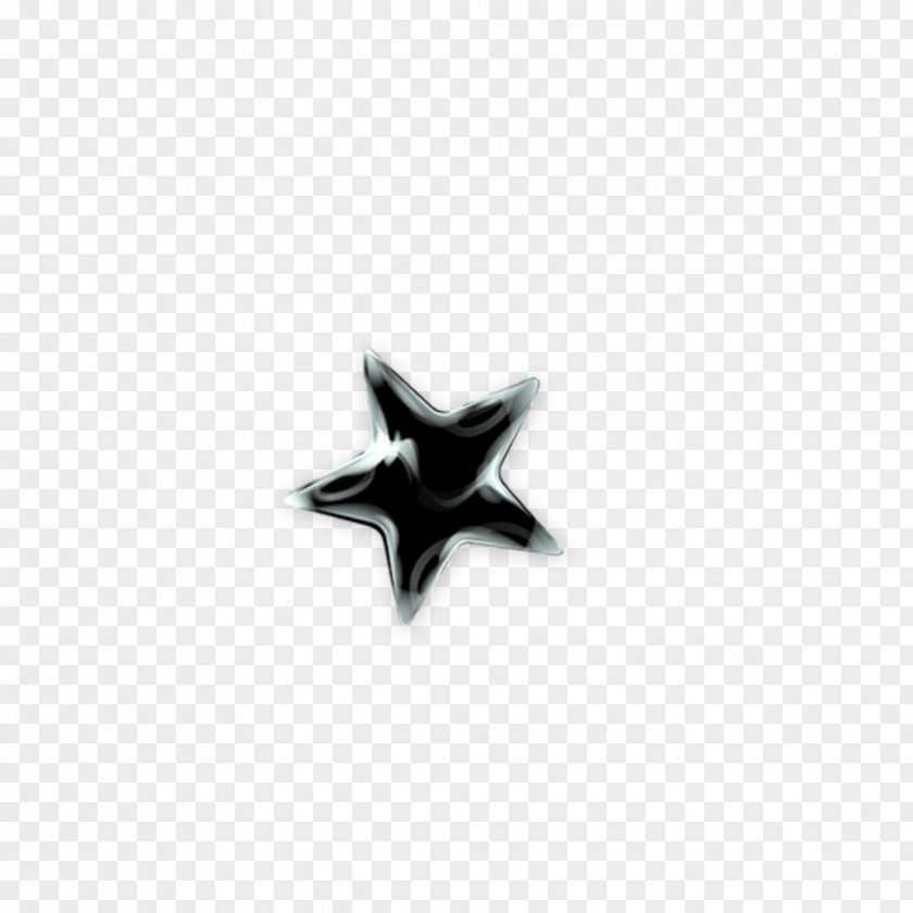 Cool Five-pointed Star Black White Wallpaper PNG