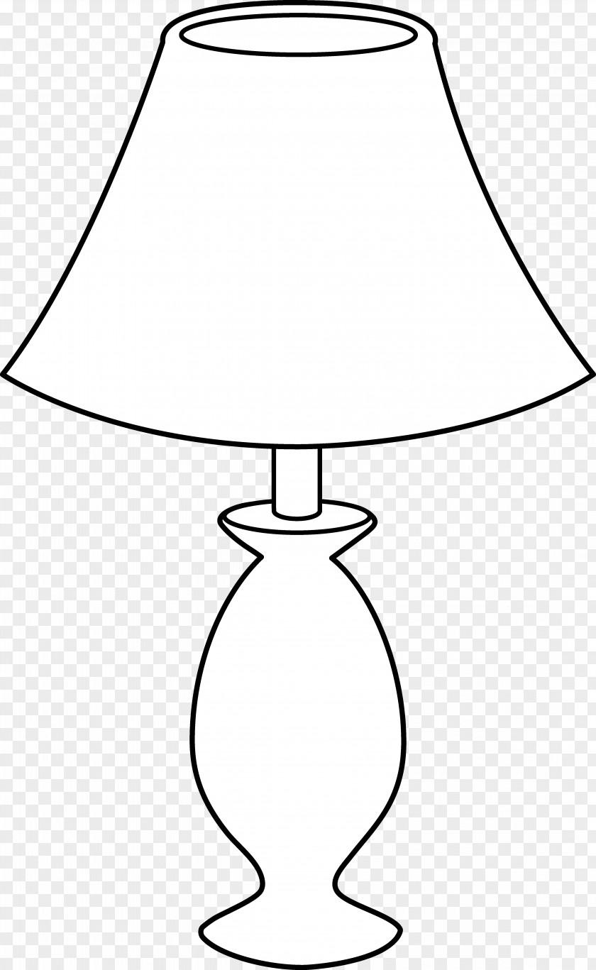 Lamp Clip Table Black And White Incandescent Light Bulb Art PNG
