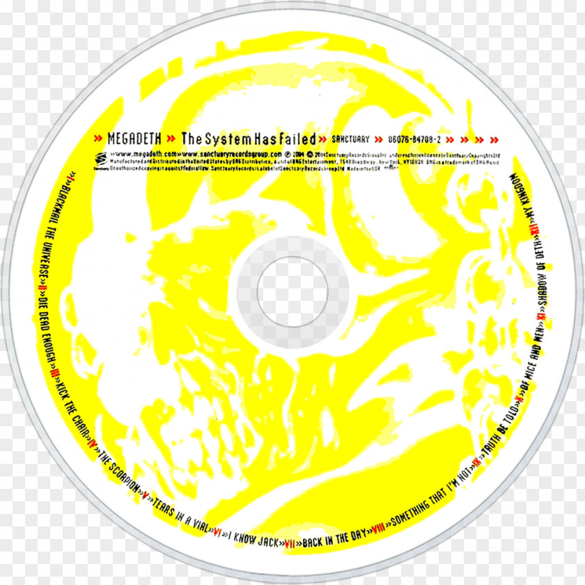 Megadeth Compact Disc Circle Symbol Area Pattern PNG