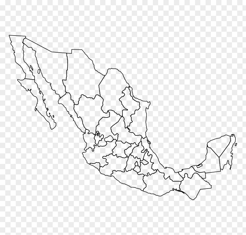 United States Mexico–United Border Blank Map Administrative Divisions Of Mexico PNG