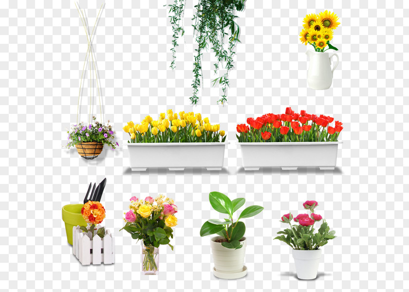 Flower Vase Willow Basket Floral Design Flowerpot PNG