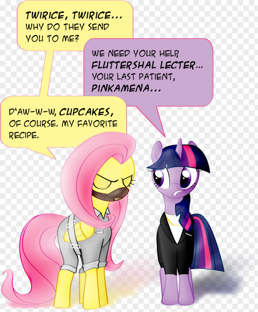 Hannibal Lecter Clarice Starling Pony Fluttershy Pinkie Pie PNG
