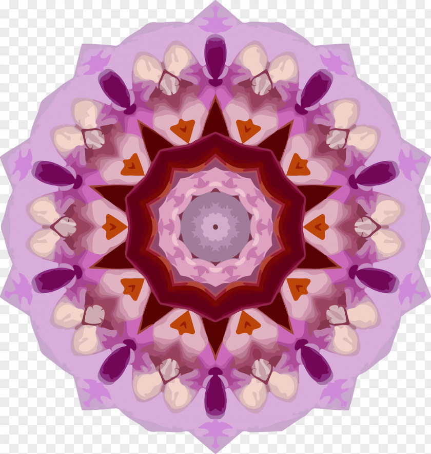 Orchids Kaleidoscope Drawing Clip Art PNG