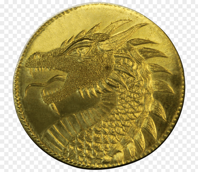 Targaryen Dragon Coin Gold Medal Bronze PNG