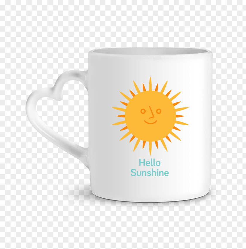 Coeur HandleHello Sunshine Coffee Cup Mug Ceramic Tasse PNG