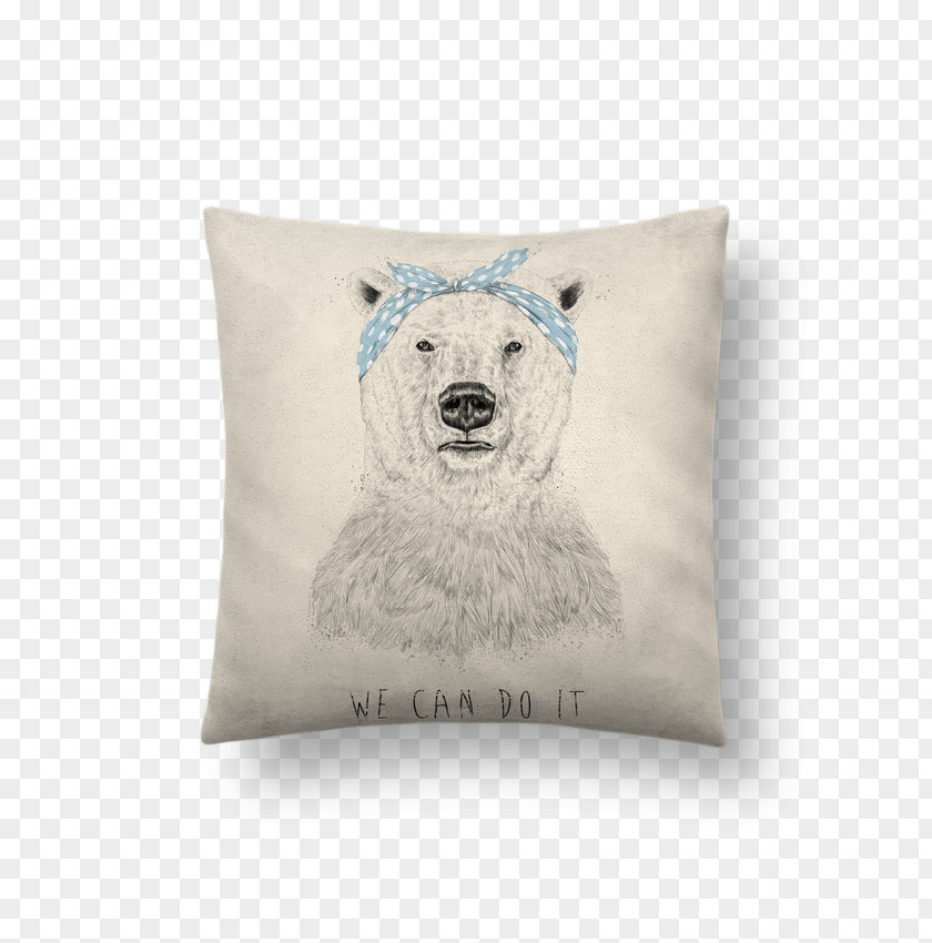 Polar Bear Throw Pillows Cushion Canvas PNG