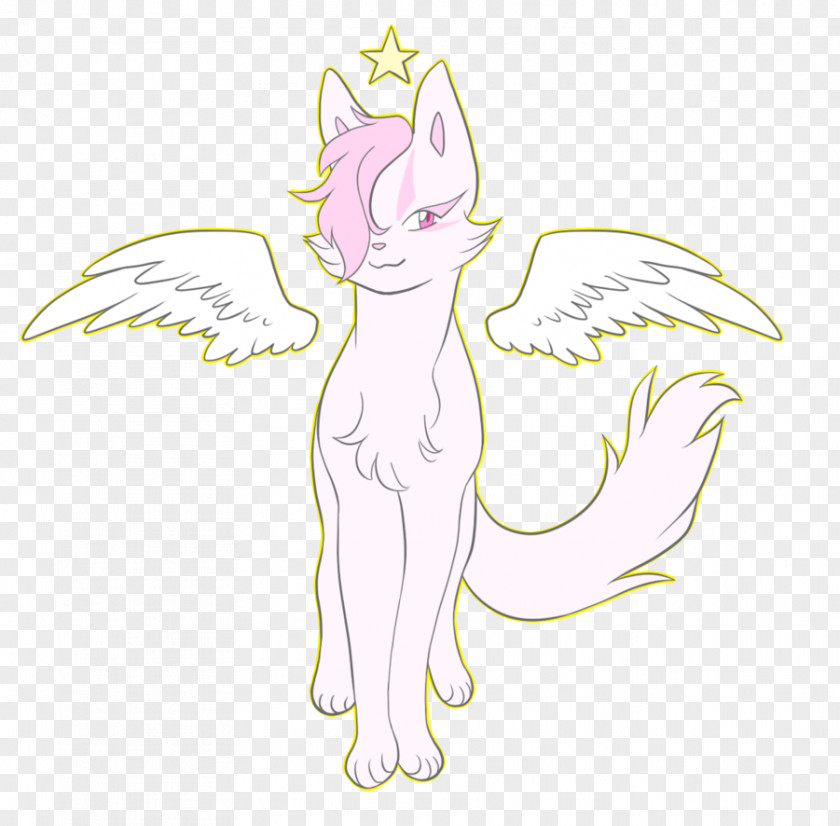 Cat Horse Line Art Sketch PNG