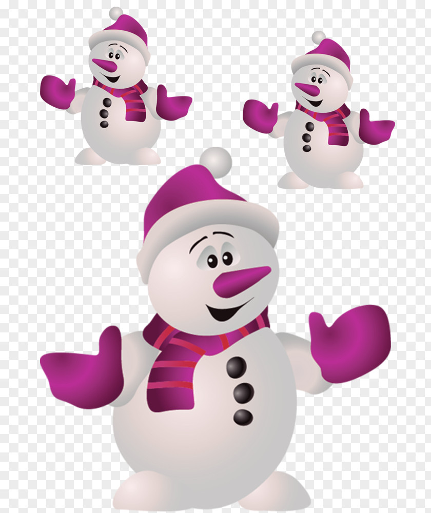 Lovely White Snowman Christmas Clip Art PNG