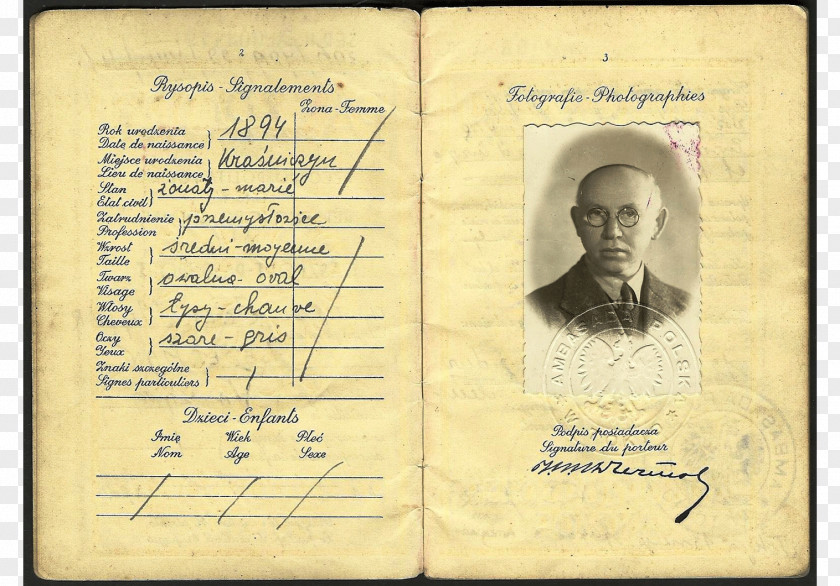 Passport Second World War Polish Identity Document Consul PNG