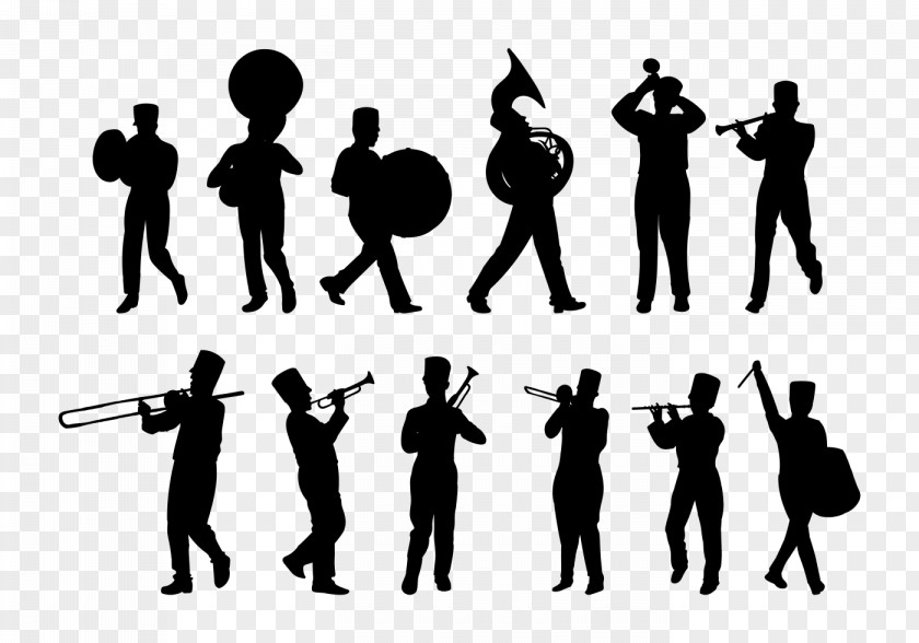 Band Silhouette Marching Musical Ensemble PNG