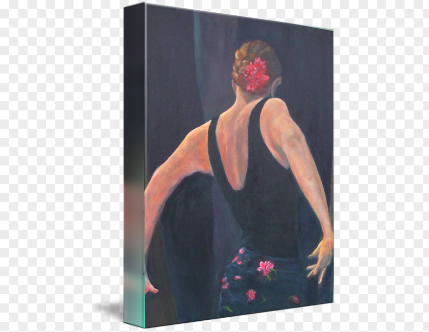 Flamenco Dancer Modern Art Shoulder Painting Material PNG