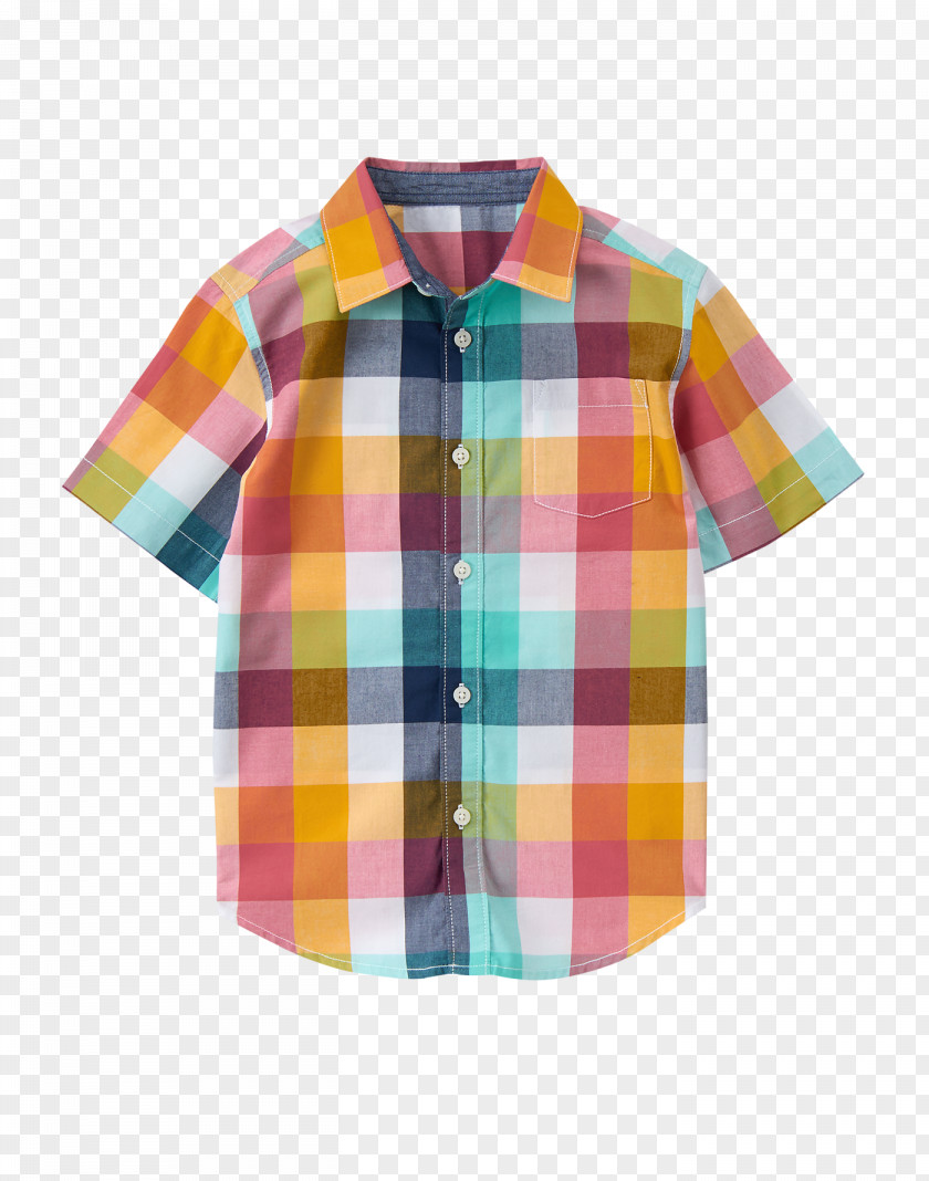 Plaid Shirt Blouse Sleeve Boy Collar Toddler PNG