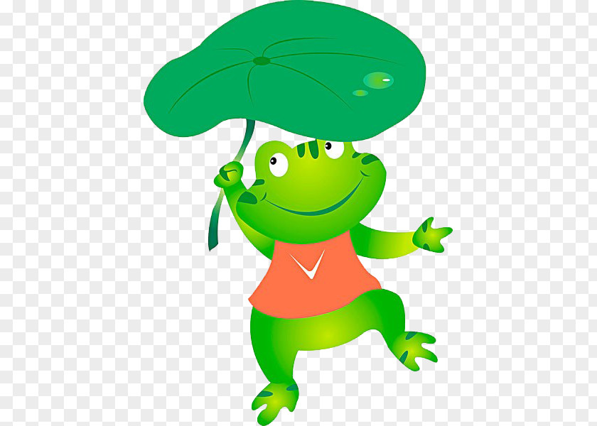 Take Lotus Leaf Frog Cartoon Cuteness PNG