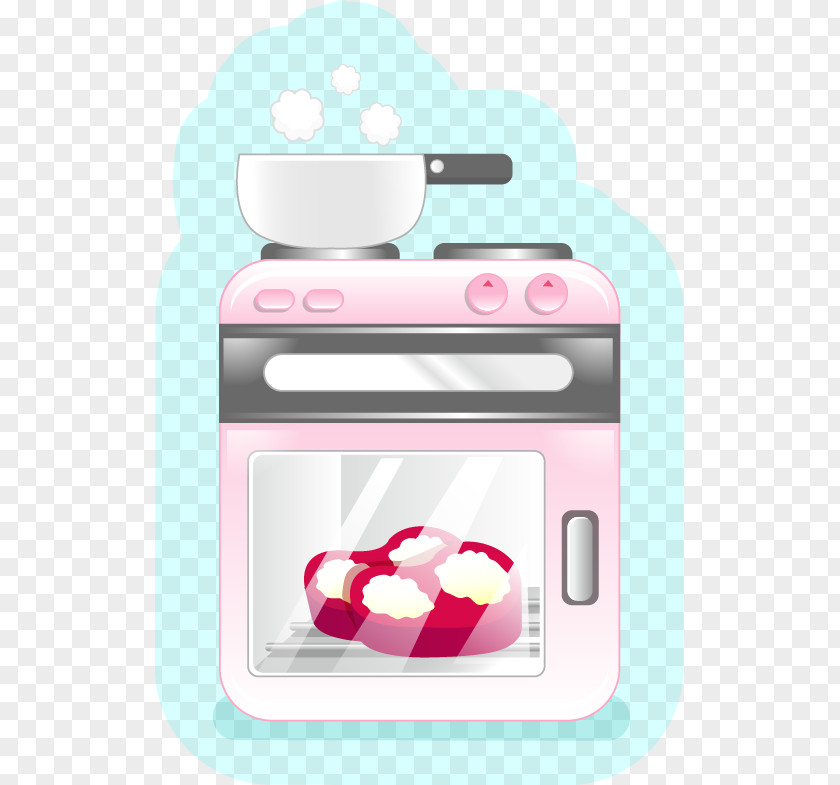Abstract Pink Microwave Knife Kitchen Utensil Icon PNG