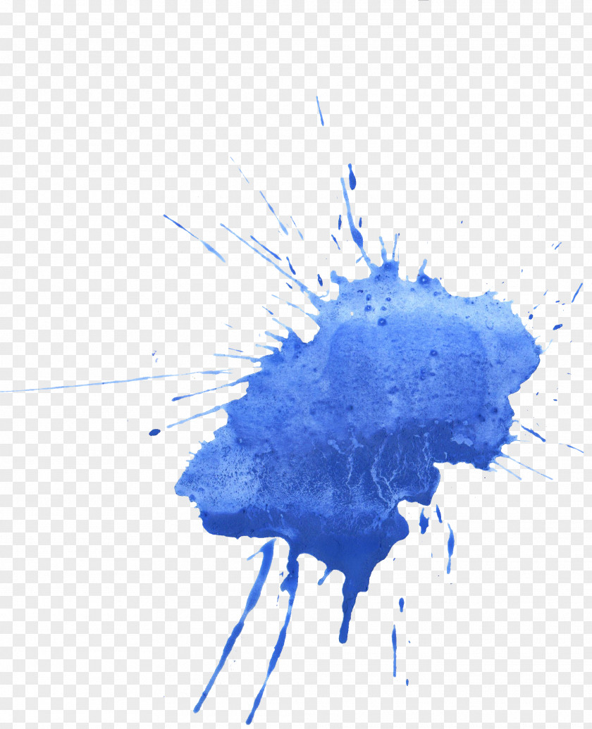 Blue Watercolor Painting PNG