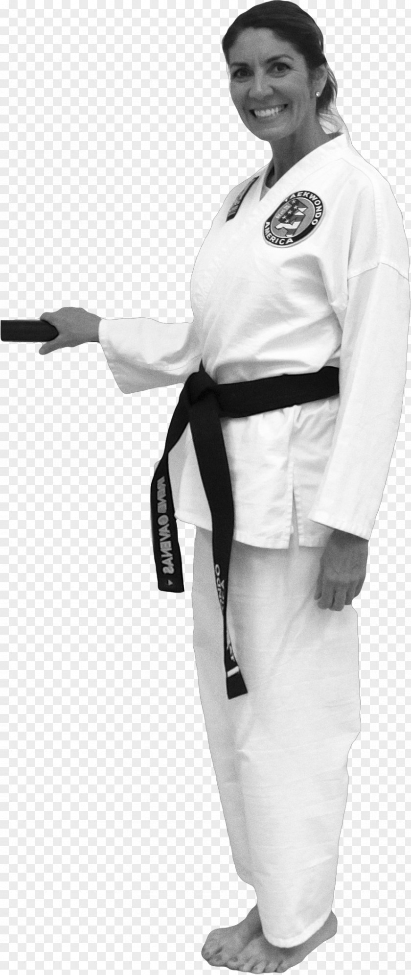 Karate Dobok Tang Soo Do Shoulder Black Belt PNG