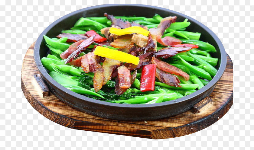 Sizzling Sausages Addicted Kale Twice Cooked Pork Vegetarian Cuisine Chinese Broccoli PNG