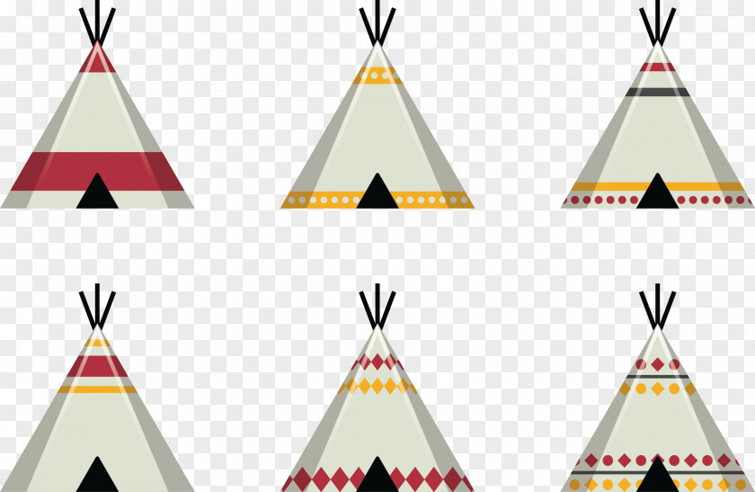 Vector Illustration Field Tents Tipi Native Americans In The United States PNG