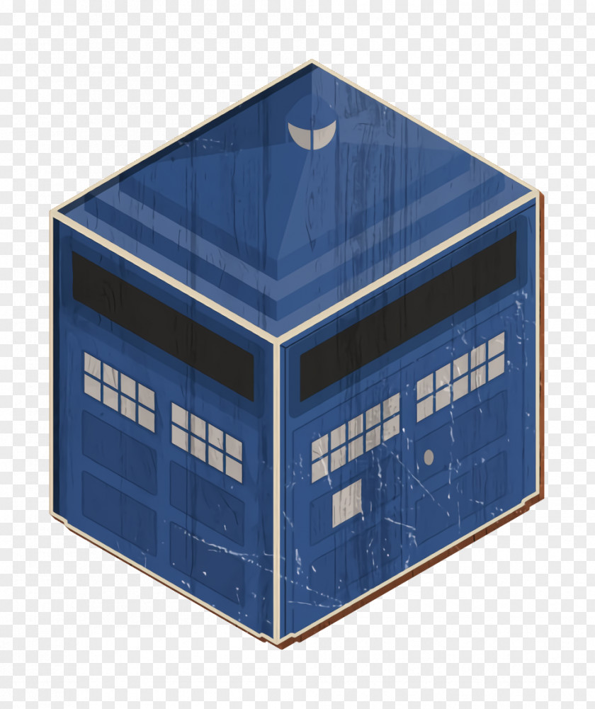 Blue Icon Box Cabin PNG
